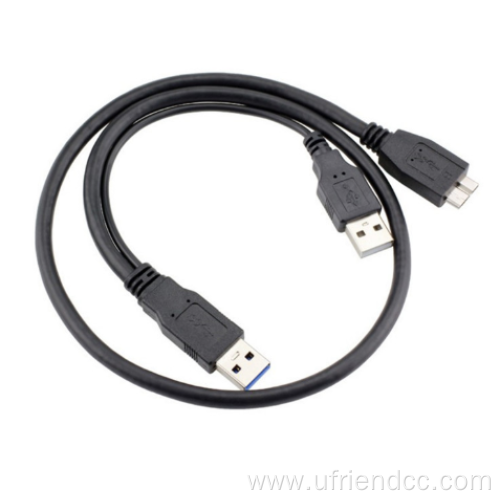 Splitter Micro Usb-3.0 Cable Dual Usb-A Male cable